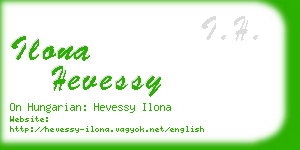 ilona hevessy business card